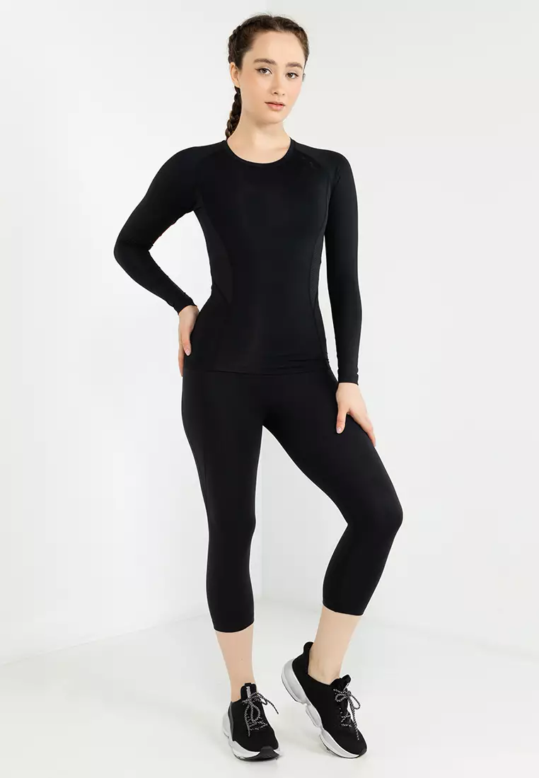 Ma6398A Core Compression Long Sleeve Blk/Sil Xl
