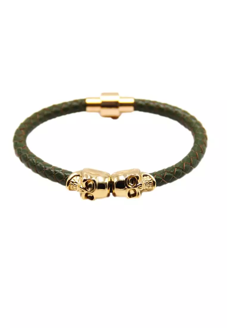 Gold skull sale bracelet