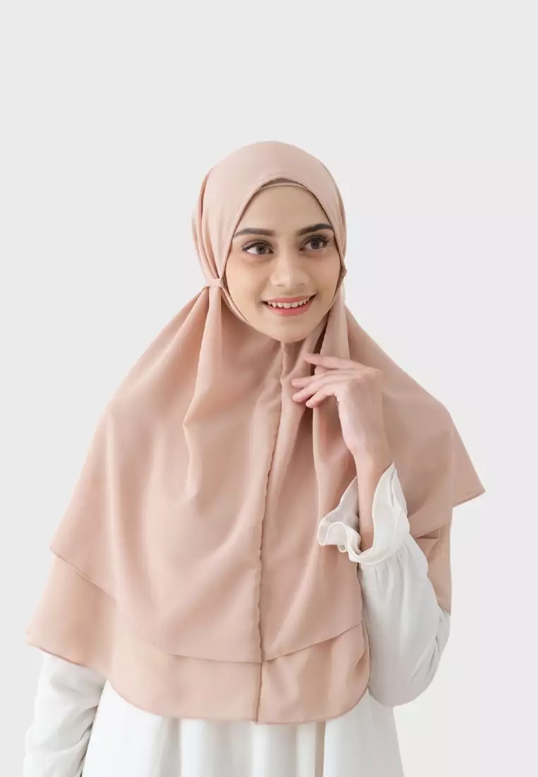 Bergo Alena Hijab Instant Seashell