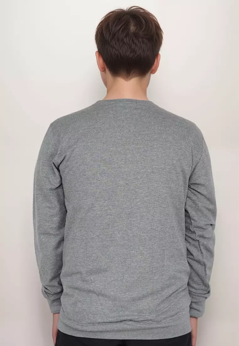Crocodile SLOM | Kaos Jaket Pria Men | Relax Fit | Katun Warna 0005 Light Grey