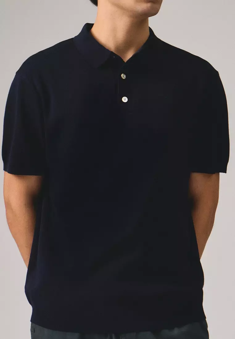 Regular Fit Premium Polo Shirt In Flat Knit