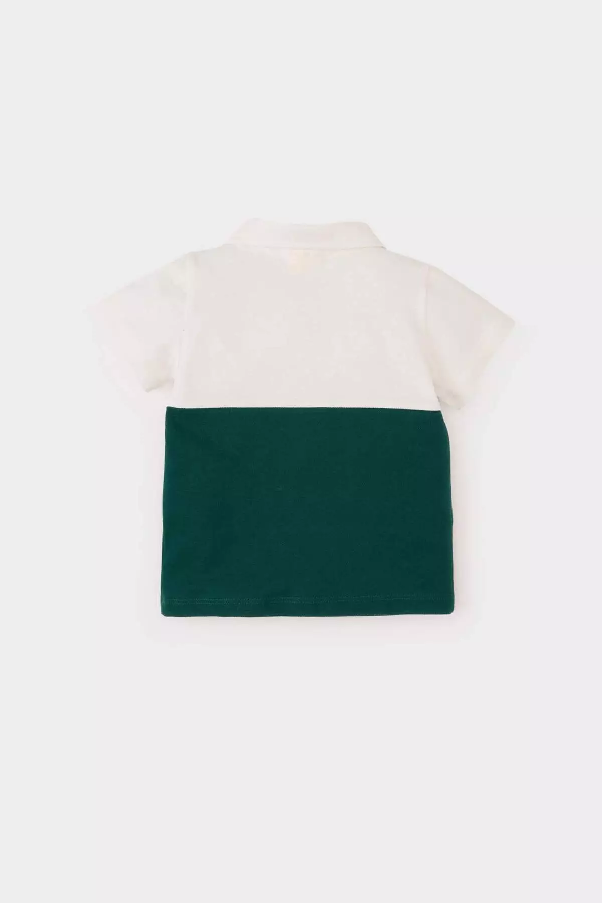 Baby Boy Polo Neck Color Block Pique Short Sleeve T-Shirt E3575A525Sm