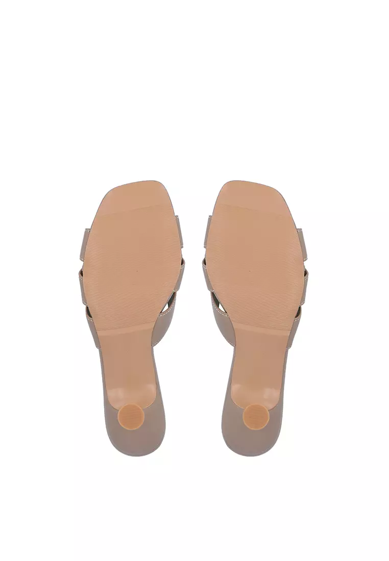 Dark Beige Noelle Heeled Sandals