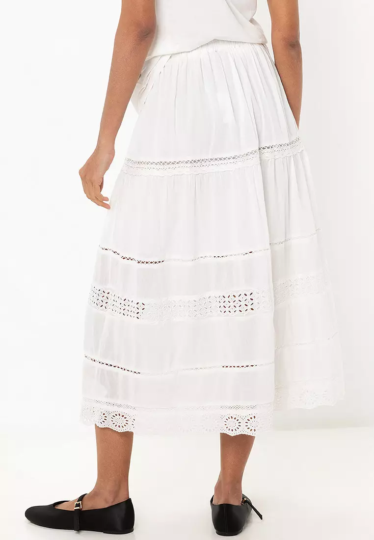 Buy GAP Lace Trim Maxi Skirt 2026 Online | ZALORA