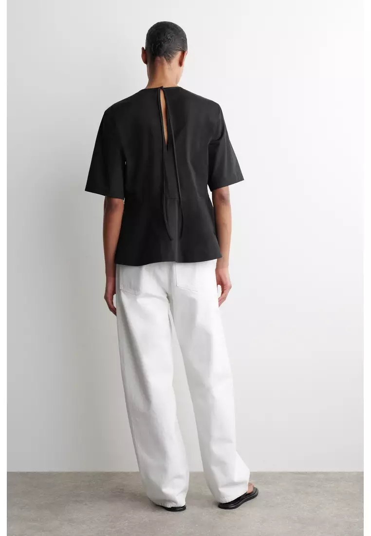 COTTON PEPLUM TOP