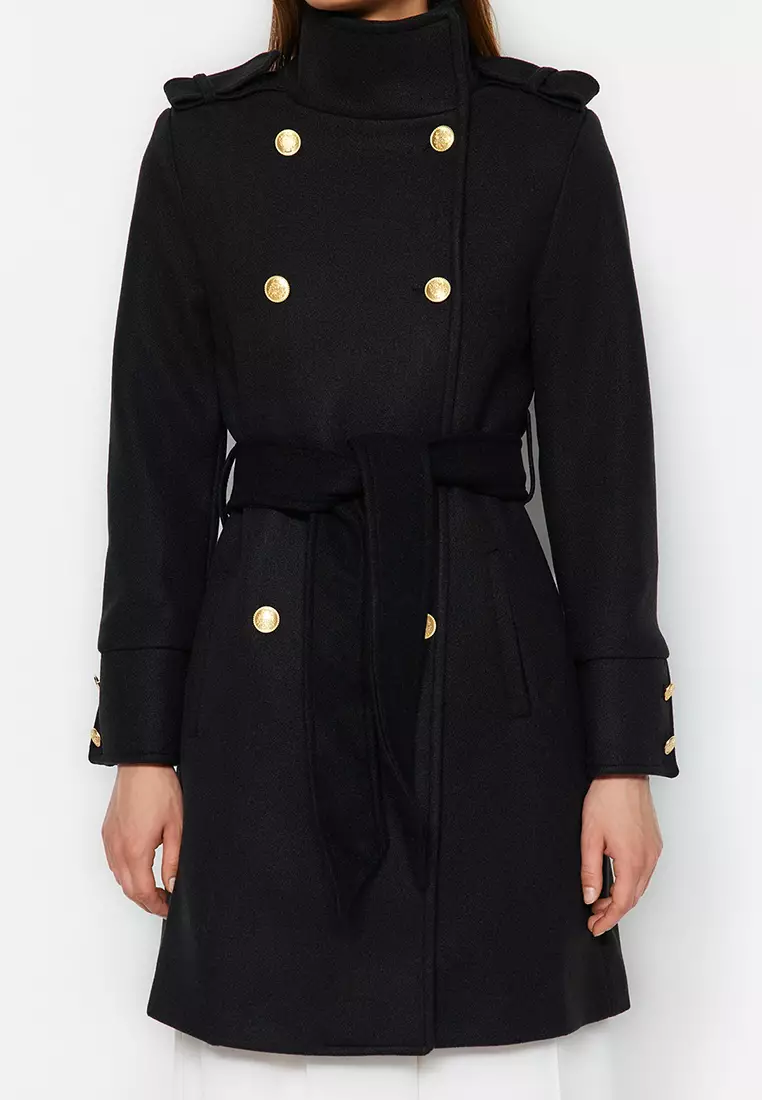 Buy Trendyol Belted Cachet Coat 2025 Online ZALORA