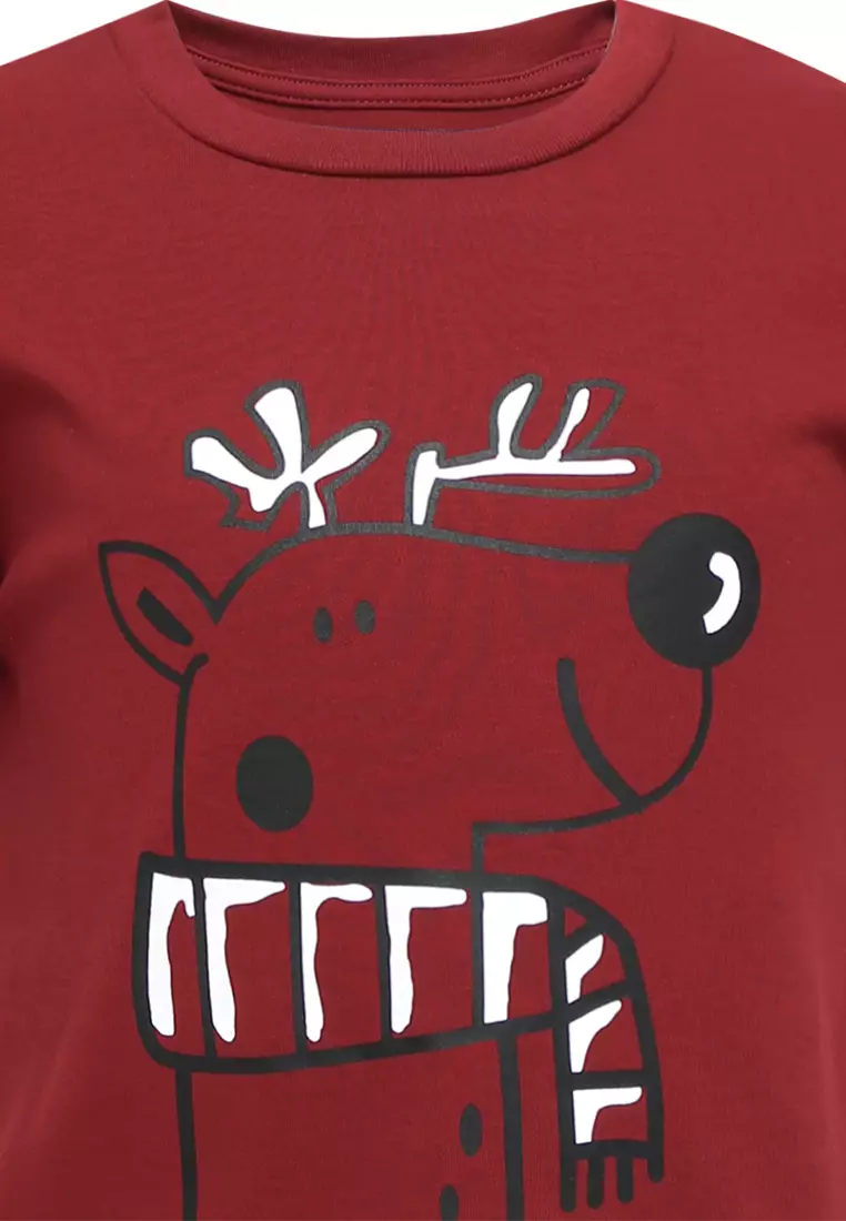 Qna Boy Joantin T-shirt Pendek Anak Merah