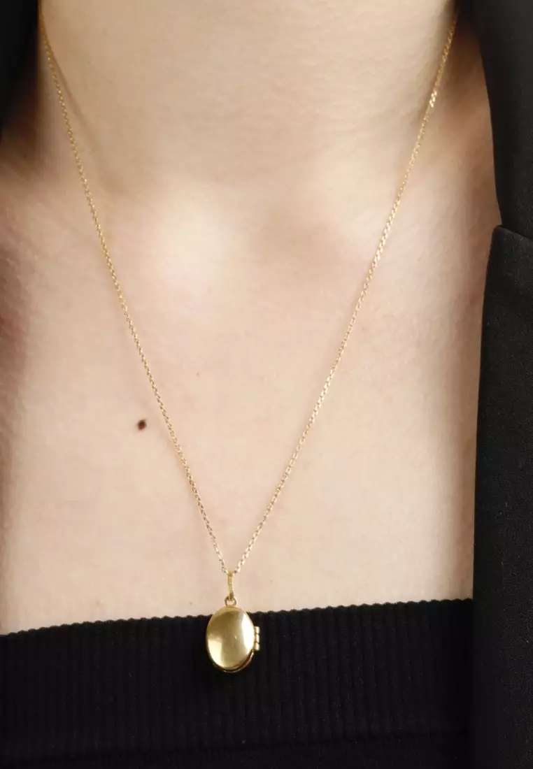 Per Sempre 18K Gold Adjustable Locket Necklace in 20"