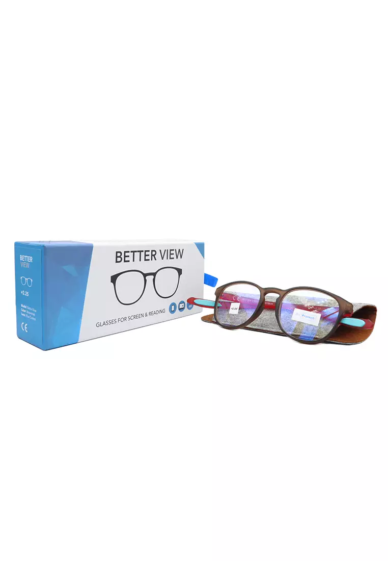 Buy Better View 2204 (C2-Brown/Red) +3.00 Anti-Radiation/Computer ...