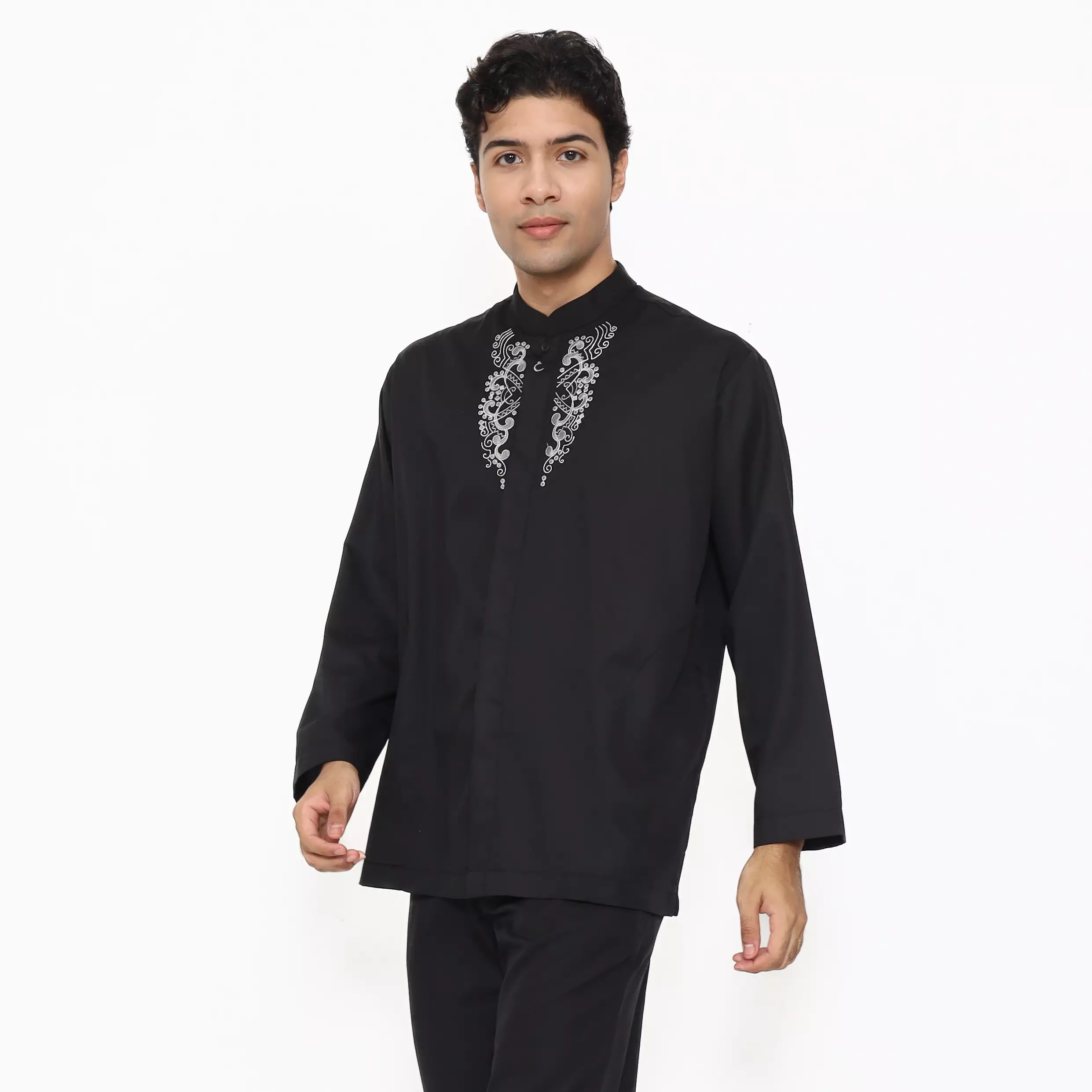 Baju Koko Hitam KK 48 Black PJG