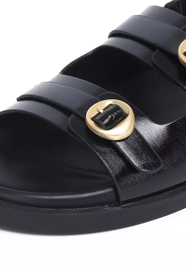 Manon Comfy Fit Footbed Microfiber Leather Sandals