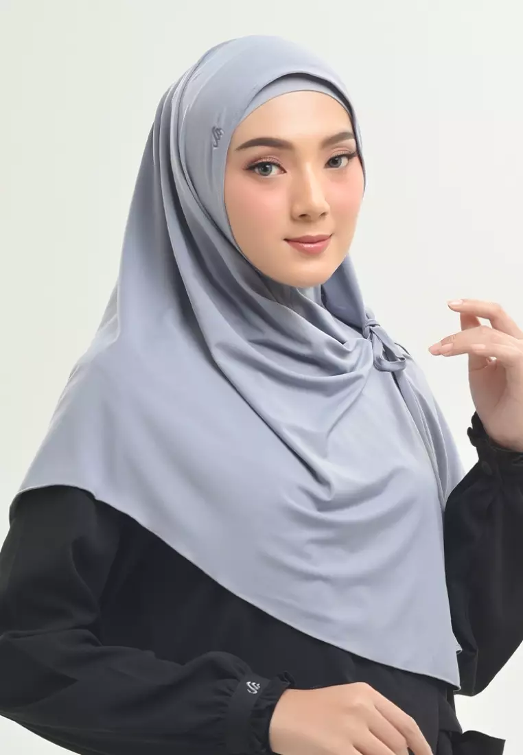 Rabbani - Kerudung Instan Dewasa Lexus Dusty Blue XXL