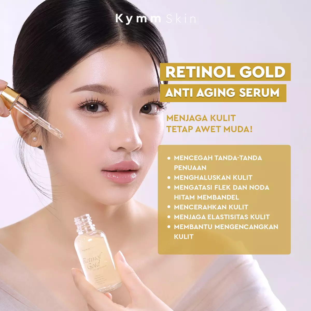 Jual Kymm Skin KYMM SKIN Gold Retinol Anti Aging Serum - 10X Mencegah 