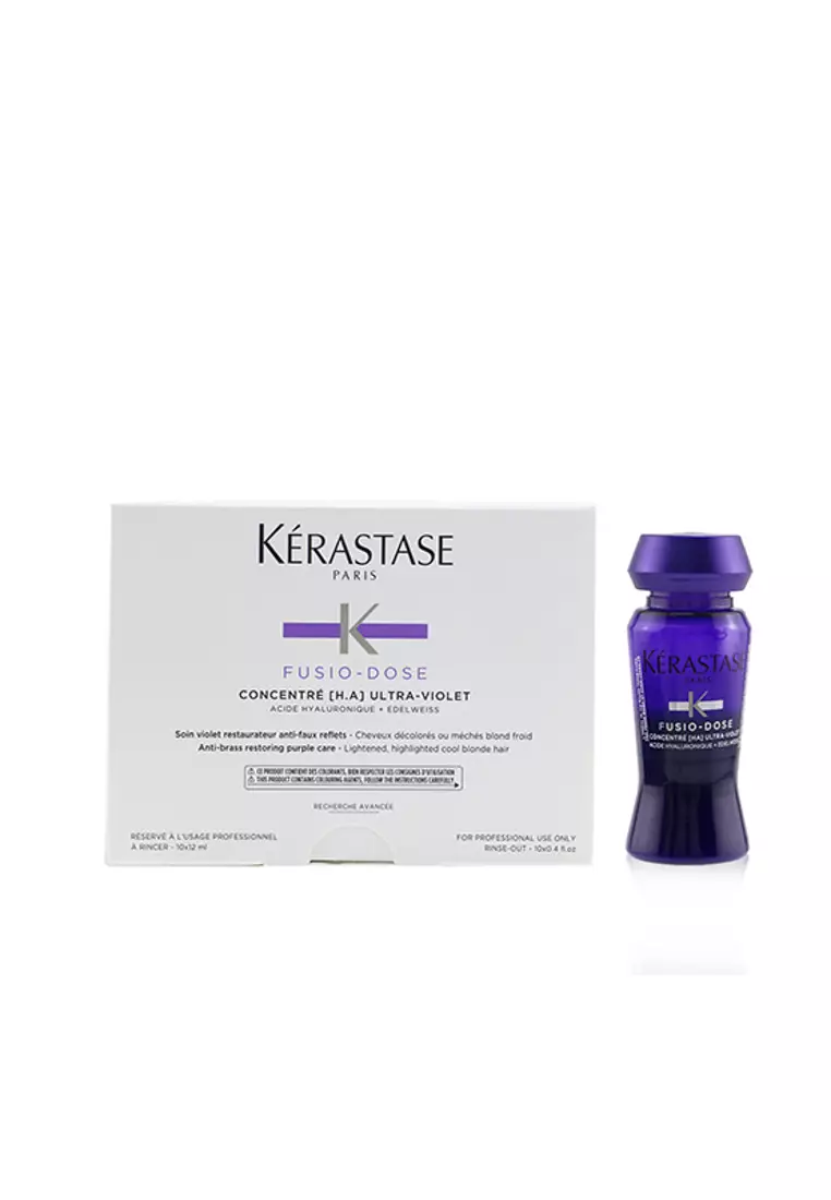 KERASTASE - Fusio-Dose Concentre H.A Ultra-Violet (For Lightened, Highlighted Cool Blonde Hair) 10x12ml/0.4oz