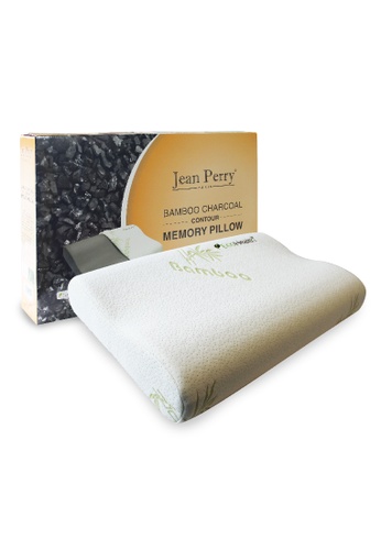 Jean Perry white Jean Perry Ecohealth Bamboo Charcoal Contour Memory Pillow E4BD8HL395BD40GS_1