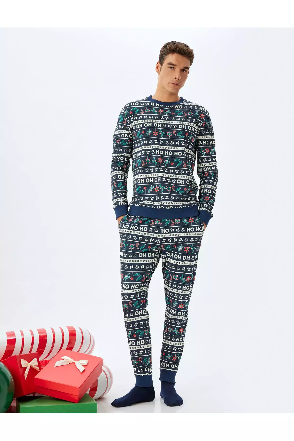 Koton Set Di 2 Boxer Uomo A Tema Natalizio – Cotone, Taglia L, Divertenti E Colorati Per Il Periodo Delle Feste