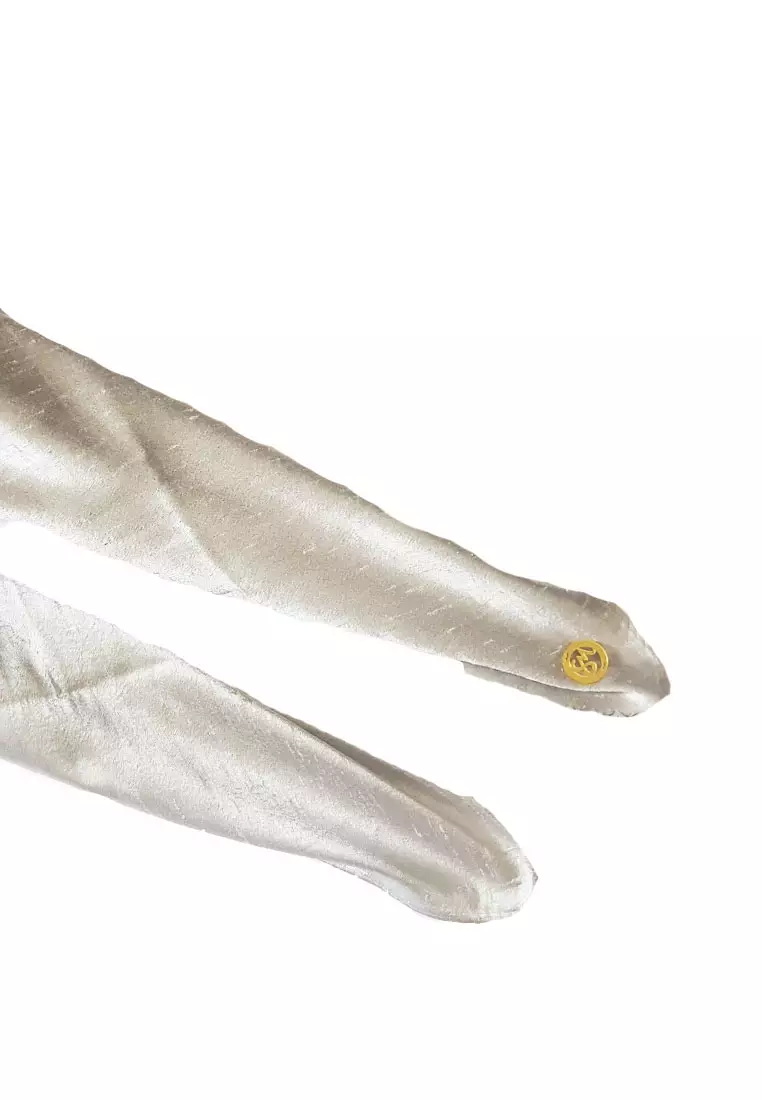 Glamour Raw Silk Pashmina Silver