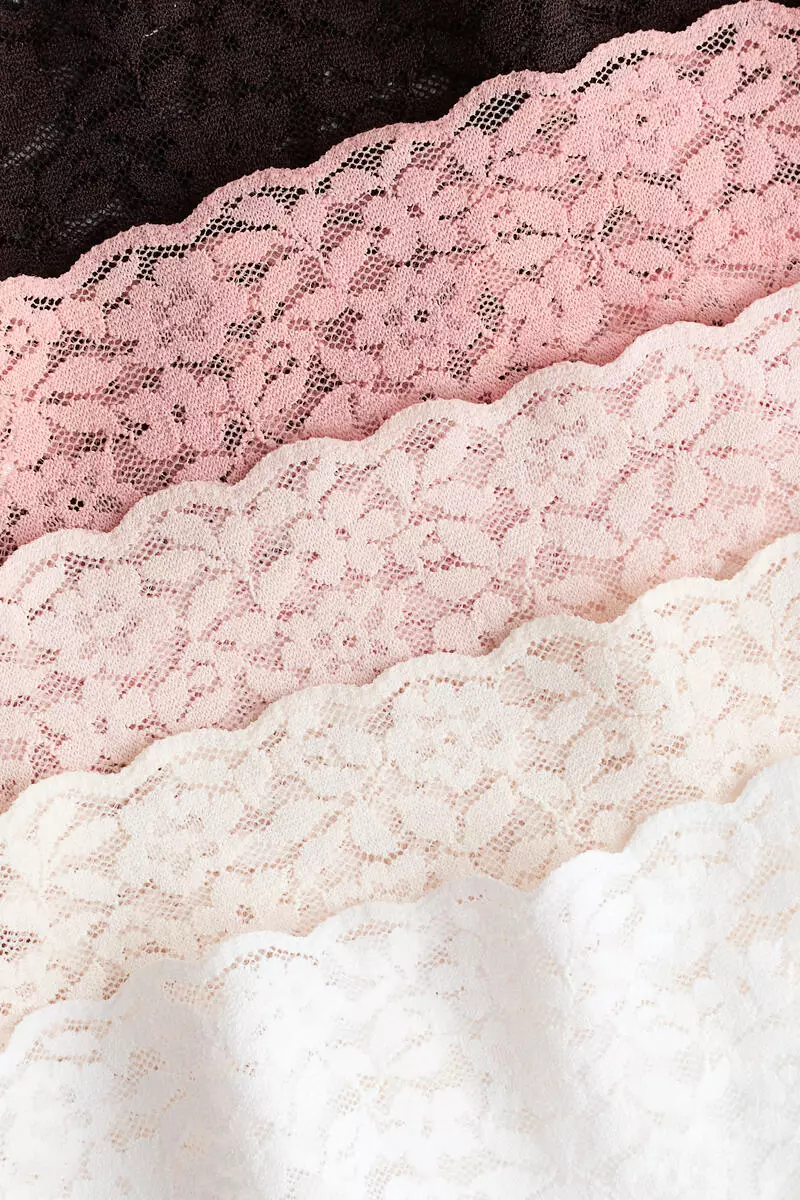 10-pack lace thong briefs