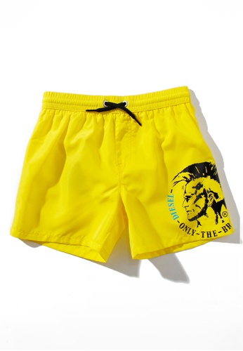 diesel yellow Polyester swim shorts with logo 0A56FKA13EC40CGS_1