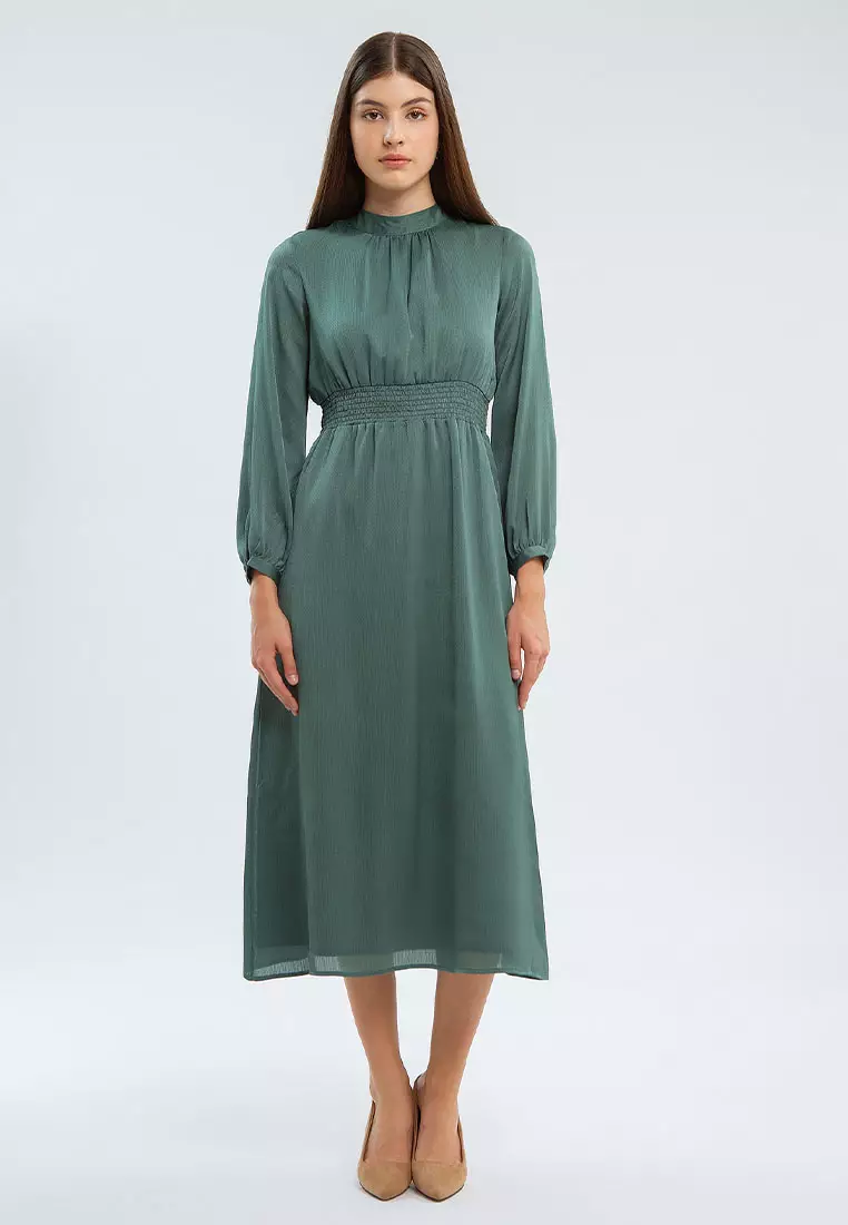 Minimal Everly Dress Sage Leaf Warna SAGE LEAF