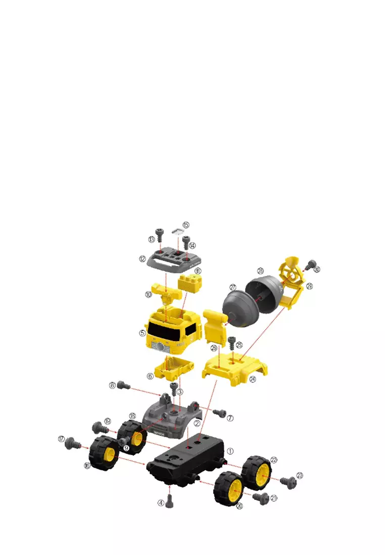 Okiedog RC DIY Transform Cement Mixer  - Mobil Dan Robot Remote