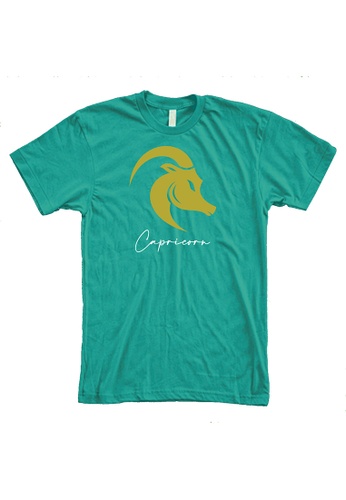 MRL Prints turquoise Zodiac Sign Capricorn T-Shirt E9E70AA87EE49CGS_1