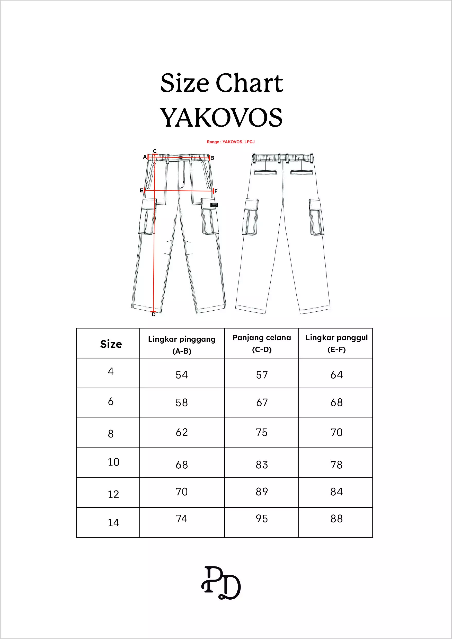Pito Dito Boy Yakovos Celana Panjang Katun Cargo Anak Abu Tua