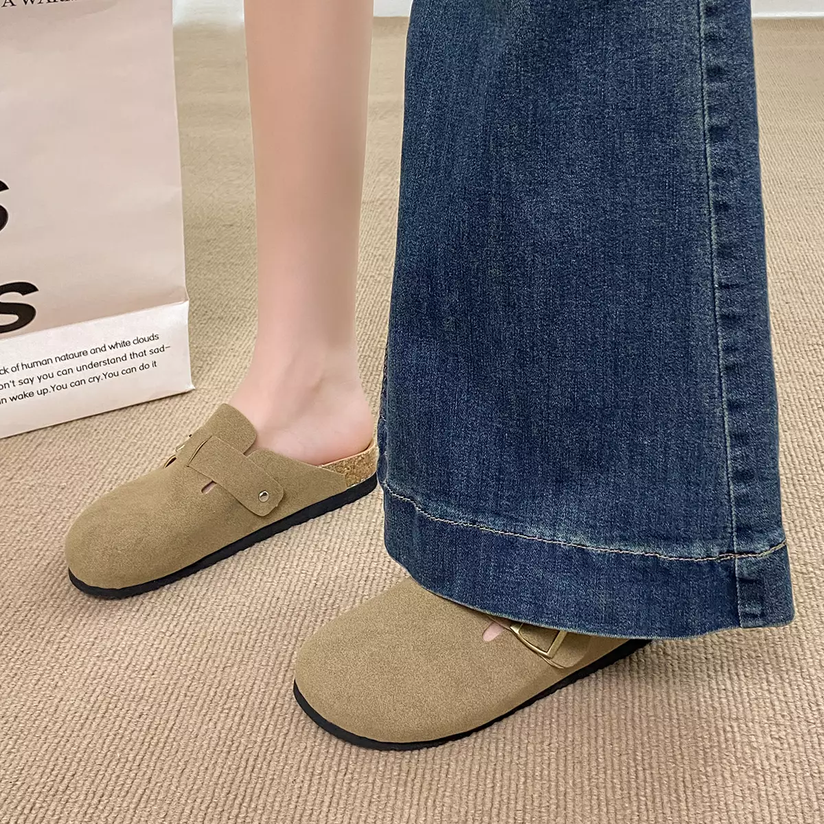 Sandal Wanita Rumah Santai Sendal Lebar Cewek Nyaman Dipakai WL24115