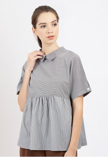Jual Blanik Kina Peplum Shirt Blouse Original  ZALORA 