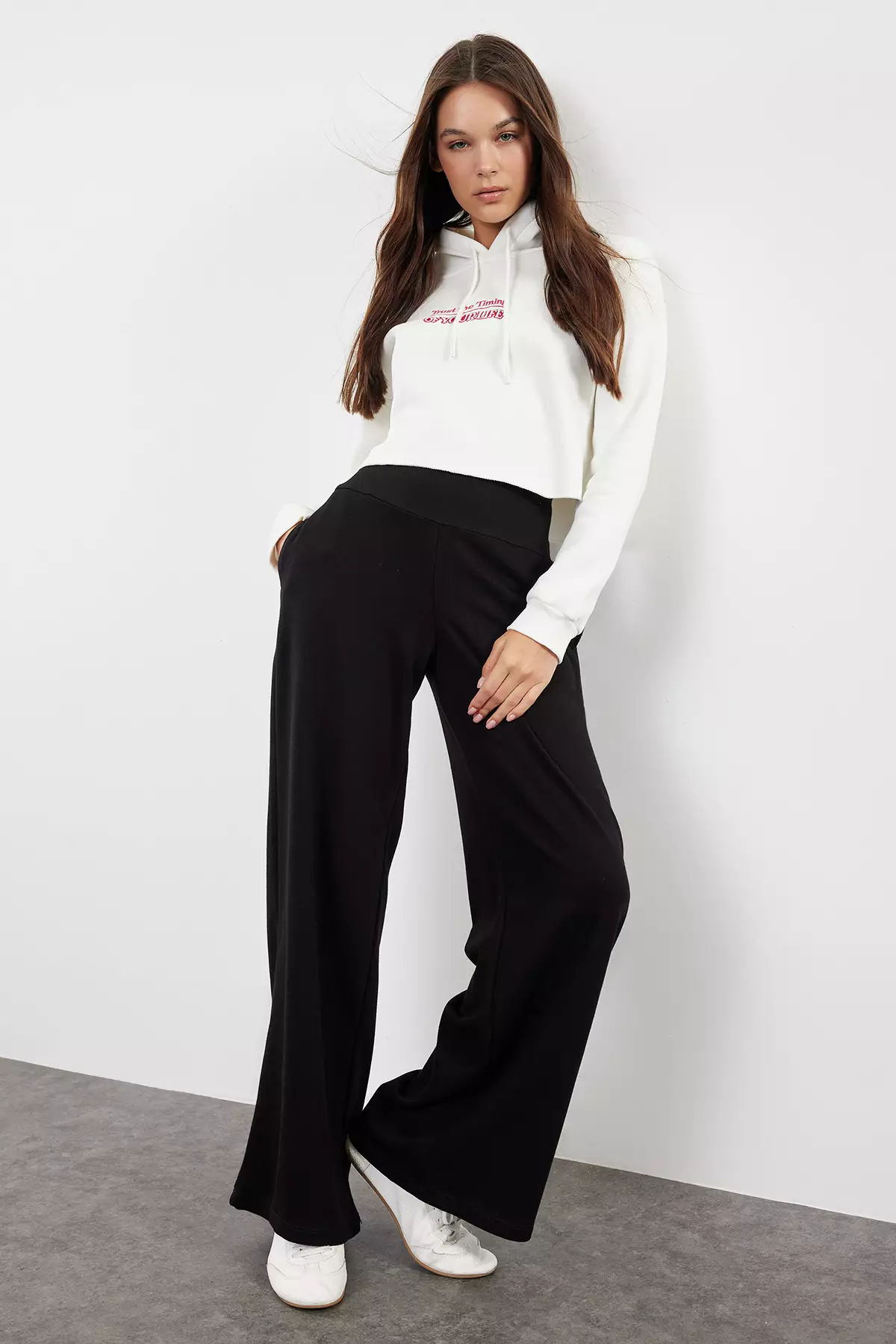 Wide Leg High Waist Trousers