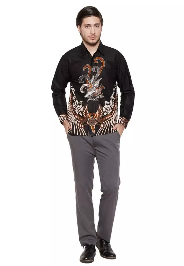 Ayam Kemeja Batik Exclusive Premium Pria Casual Modern Lengan Panjang