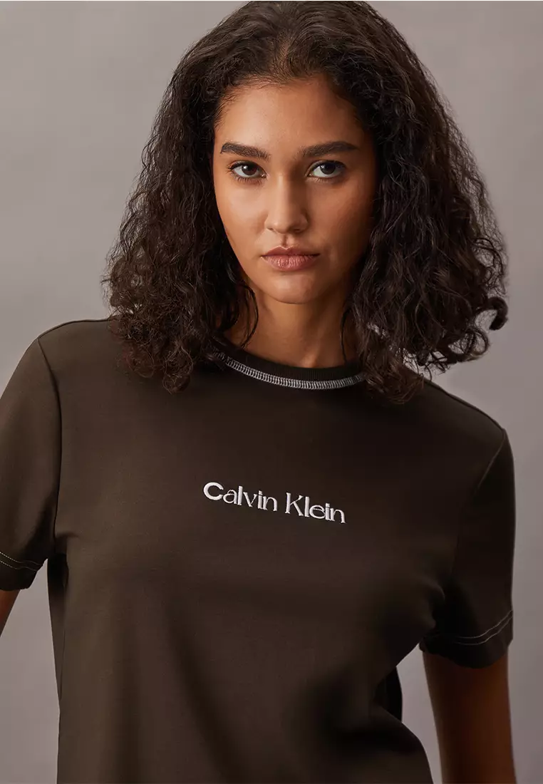 Buy Calvin Klein CKJ T-Shirts Brown 2025 Online | ZALORA Philippines