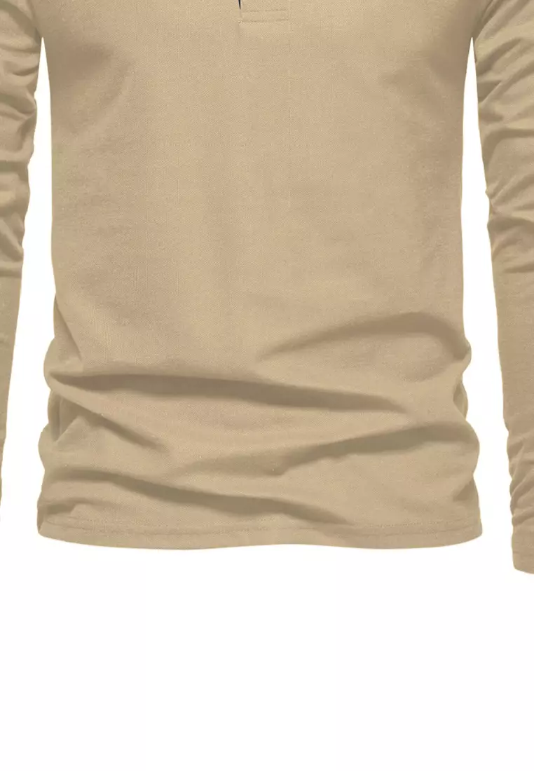 Contrast-color Embroidered Polo Shirt‌ AX-T12