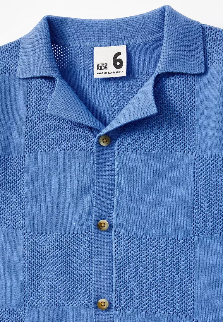 Knitted Short Sleeve Shirt