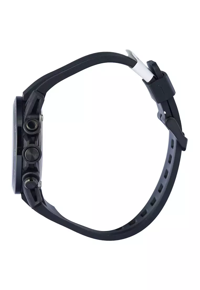 Casio EDIFICE Jam Tangan Pria - Black Blue - Resin - ECB-40PB-1ADF