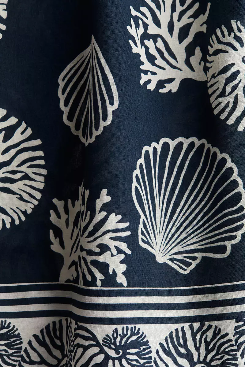 Printed drawstring shorts