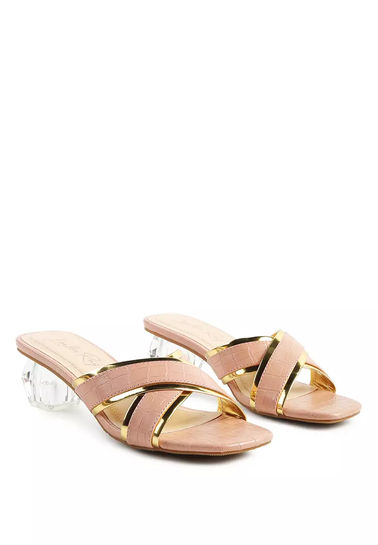 Gold sandals clearance small heel