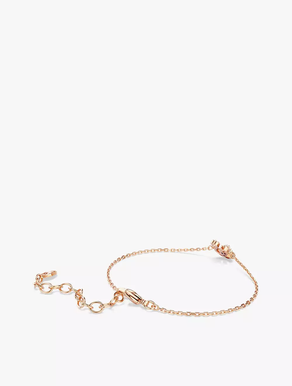 Swan bracelet, Mixed cuts, Swan, White, Rose gold-tone plated