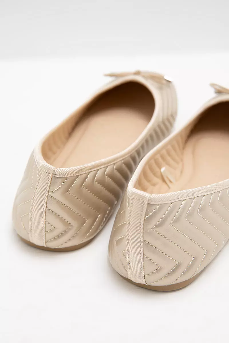 Sofia Manny Ballerina Quilted Gold