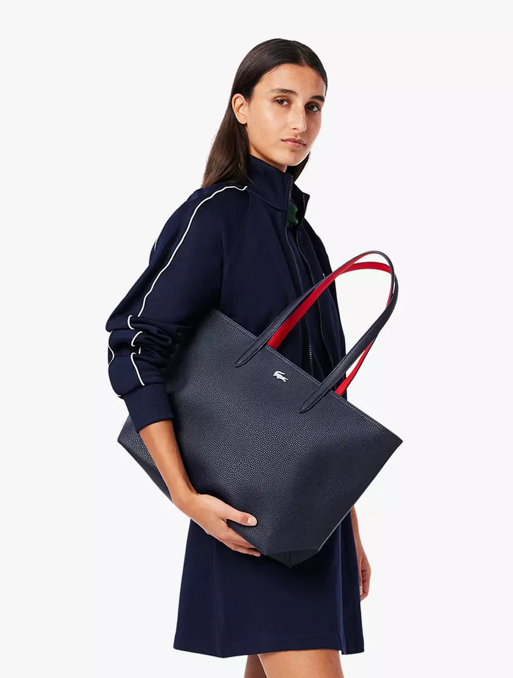Anna Zipped Tote - Blue