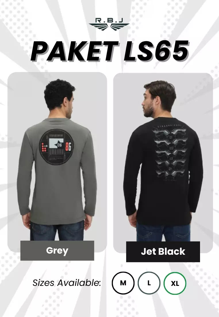 Buy 1 Get 1 T-Shirt Cotton Combed Lengan Panjang