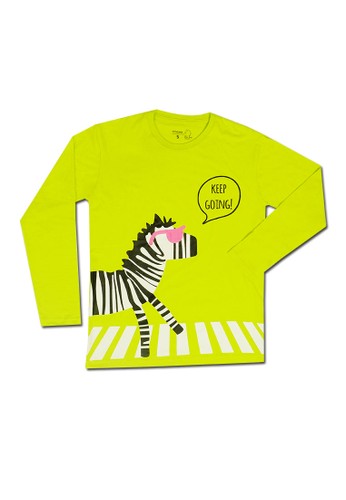 Pop Kidswear Pop Kidswear Zebra On Road Couple Set - Adult Tee (Long Sleeves) 64435AA8F9C559GS_1