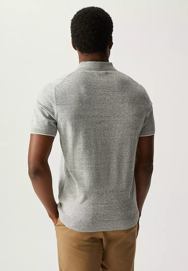 Cotton Rich Short Sleeve Knitted Polo Shirt