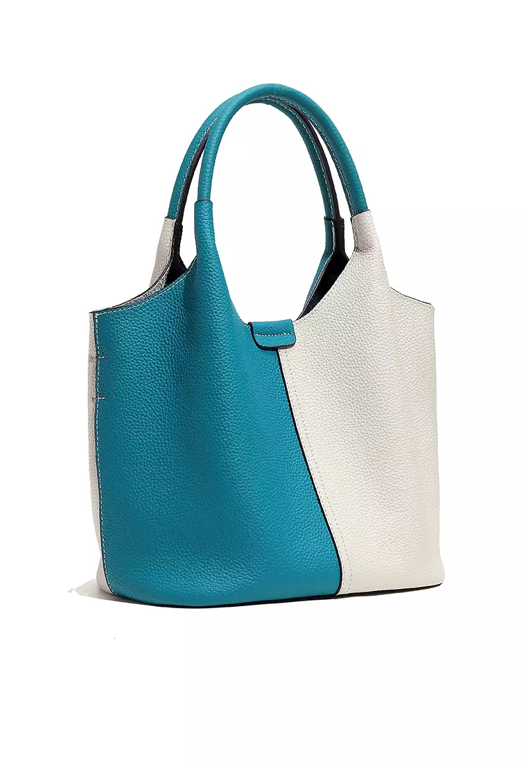 Buy XAFITI Brand New Contrast Full Grain Leather Tote Bag 2025