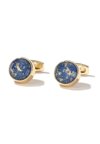 Kings Collection gold Round Colorful Cufflinks KC10044b C49D3AC3AFE583GS_1