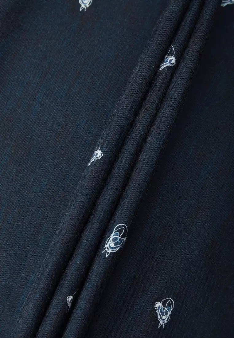 G2000 Wrinkle-Free Mini Horse Digital Print Comfort Fit Oxford Casual Shirt