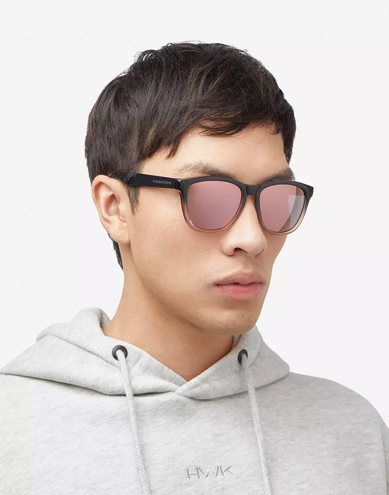 HAWKERS Rose Gold ONE FUSION Sunglasses for Men and Women. Official Product Designed in Spain