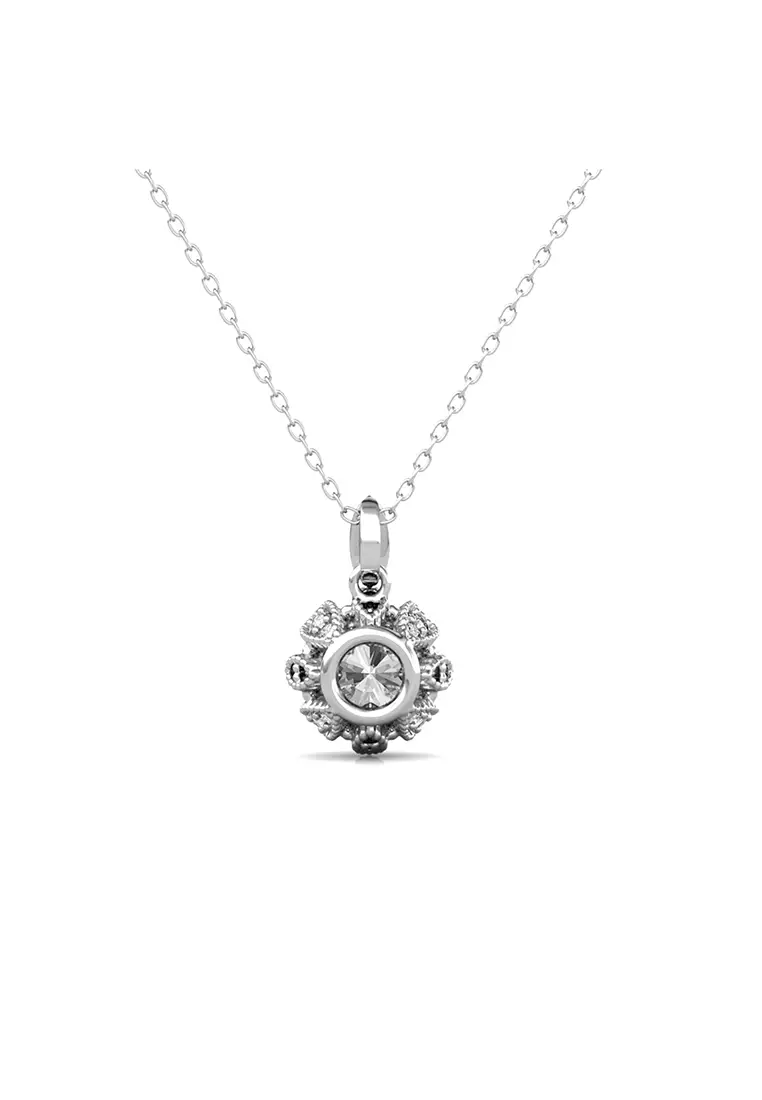 Berlian Moissanite Le Delicate Pendant [GRA CERTIFICATE MOISSANITE DIAMOND] - Kalung Moissanite Diamond 1 CT Silver 925 CELESTA by Her Jewellery
