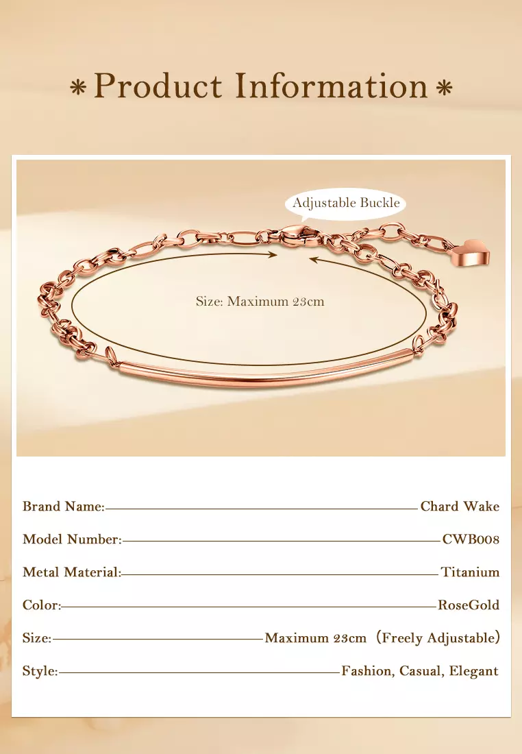 Gelang Wanita Korea Titanium Original Fashion Kotak Indah Bracelets Cewek