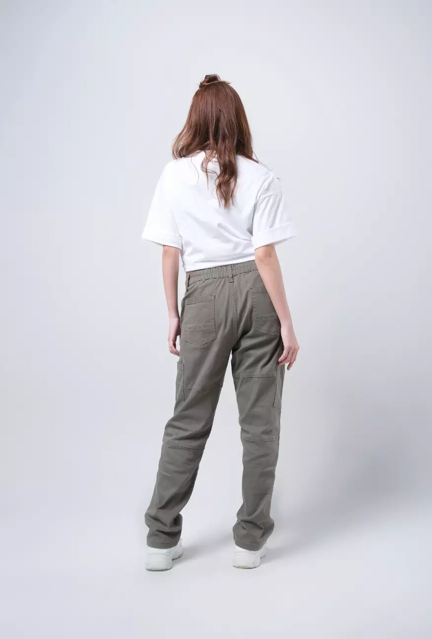 Celana Wanita Cargo Trisha Army